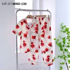 Đồ bộ mặc nhà, đồ ngủ, Pijama nữ Lụa TNQD Satino - Tulip Red