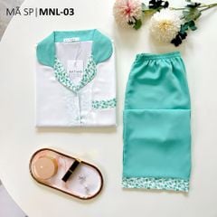 Đồ bộ mặc nhà, đồ ngủ, Pijama nữ Lụa TNQL Satino - Karen Mint
