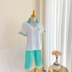 Đồ bộ mặc nhà, đồ ngủ, Pijama nữ Lụa TNQL Satino - Karen Mint