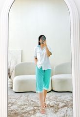 Đồ bộ mặc nhà, đồ ngủ, Pijama nữ Lụa TNQL Satino - Karen Mint