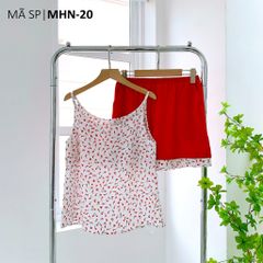 Đồ bộ mặc nhà, đồ ngủ, Pijama nữ Lụa 2 dây Satino - Lyss Red