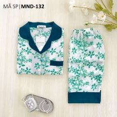 Đồ bộ mặc nhà, đồ ngủ, Pijama nữ Lụa TNQD Satino - Hera Mallard Green