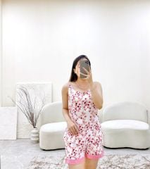 Đồ mặc nhà, đồ ngủ, Pijama nữ Lụa 2 dây Satino - Soyu Pink