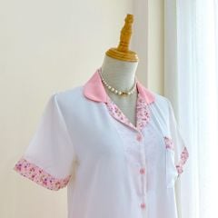 Đồ bộ mặc nhà, đồ ngủ, Pijama nữ Lụa TNQD Satino - Yoomi Pink