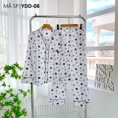 Đồ bộ mặc nhà, đồ ngủ, Pijama nữ Lụa TDQD Satino cổ Y - Donie Black
