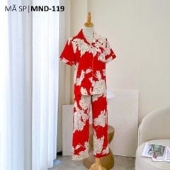 Đồ bộ mặc nhà, đồ ngủ, Pijama nữ Lụa TNQD Satino - Mercy Red