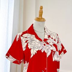 Đồ bộ mặc nhà, đồ ngủ, Pijama nữ Lụa TNQD Satino - Mercy Red