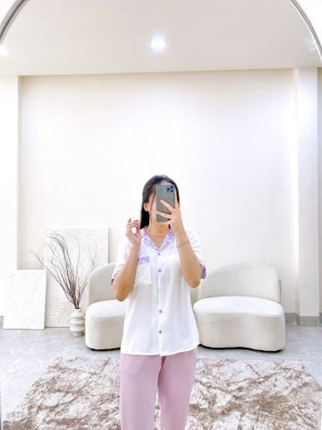 Đồ bộ mặc nhà, đồ ngủ, Pijama nữ Lụa TNQD Satino - Lavender Lilac
