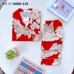 Đồ bộ mặc nhà, đồ ngủ, Pijama nữ Lụa TNQD Satino - Mercy Red