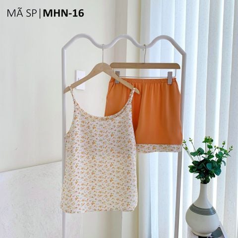 Đồ mặc nhà, đồ ngủ, Pijama nữ Lụa 2 dây Satino - Yoomi Orange