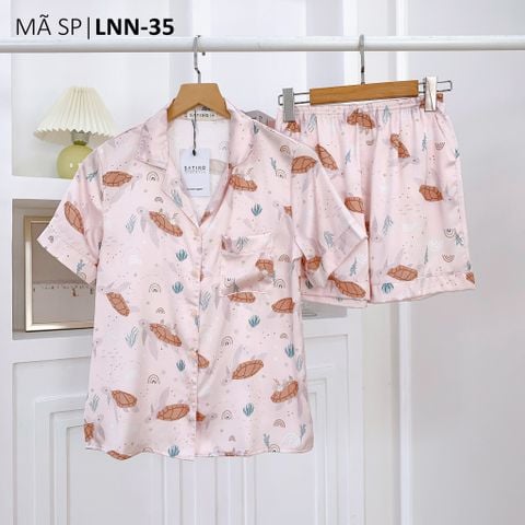 Pijama Lụa latin mềm mại, sang trọng Satino TNQD - Dobby Dusk Pink