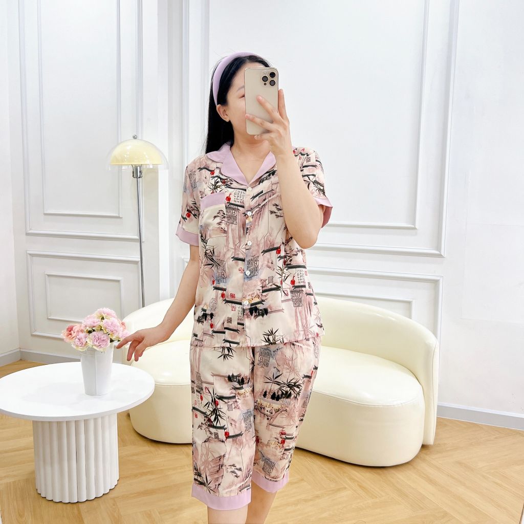 Đồ pijama nữ lụa mango TNQL Satino - Estee Lilac