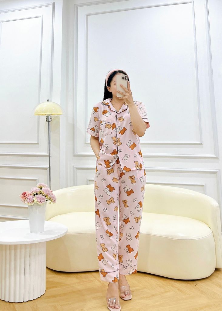 Đồ pijama nữ lụa mango TNQD Satino - Willow Pink