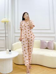 Pijama lụa mango mềm mại, không nhăn Satino TNQD - Doli Pink