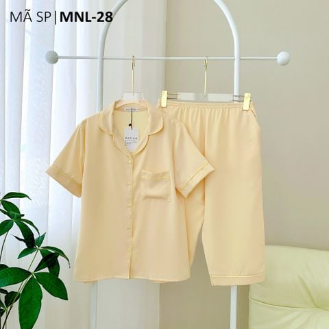 Đồ bộ mặc nhà, đồ ngủ, Pijama nữ Lụa màu trơn TNQL Satino - Cream