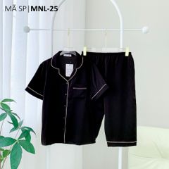 Đồ bộ mặc nhà, đồ ngủ, Pijama nữ Lụa màu trơn TNQL Satino - Black