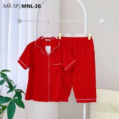 Đồ bộ mặc nhà, đồ ngủ, Pijama nữ Lụa màu trơn TNQL Satino - Red
