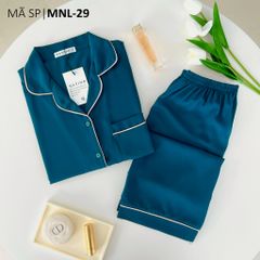 Đồ bộ mặc nhà, đồ ngủ, Pijama nữ Lụa màu trơn TNQL Satino - Mallard Green