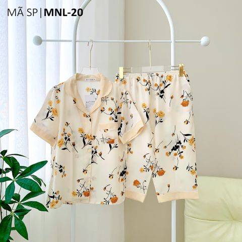 Đồ bộ mặc nhà, đồ ngủ, Pijama nữ Lụa TNQL Satino - Grace Cream