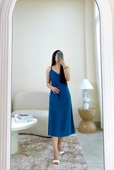 Đầm ngủ lụa 2 dây Ria Mallard Green Dress