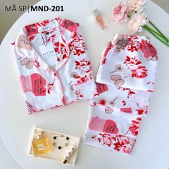 Pijama lụa mango mềm mại, không nhăn Satino TNQD - Monie Pink