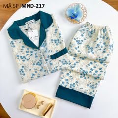 Pijama lụa mango mềm mại, không nhăn Satino TNQD - Maison Mallard Green