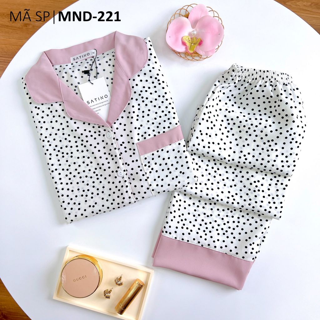 Pijama lụa mango mềm mại, không nhăn Satino TNQD - Lisa Lilac