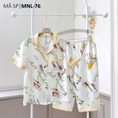 Pijama lụa mango mềm mại, không nhăn Satino TNQL - Katy Cream