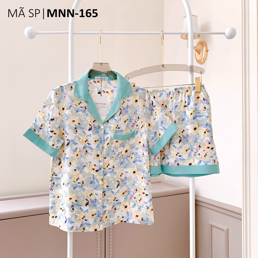 Pijama lụa mango mềm mại, không nhăn Satino TNQN - Jisoo Mint