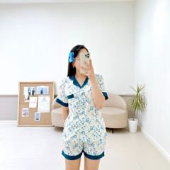 Pijama lụa mango mềm mại, không nhăn Satino TNQN - Maison Mallard Green