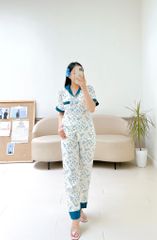 Pijama lụa mango mềm mại, không nhăn Satino TNQD - Maison Mallard Green