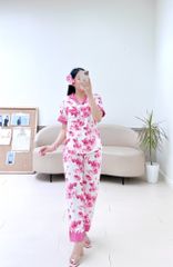 Pijama lụa mango mềm mại, không nhăn Satino TNQD - Kylie Pink
