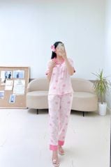 Pijama lụa mango mềm mại, không nhăn Satino TNQD - Mochi Pink
