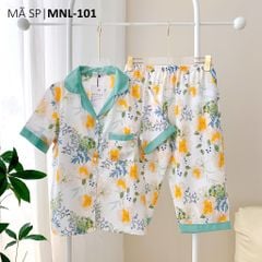 Pijama lụa mango mềm mại, không nhăn Satino TNQL - Sulie Mint