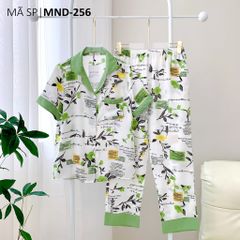 Pijama lụa mango mềm mại, không nhăn Satino TNQD - Wendie Olive