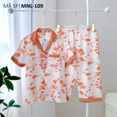 Pijama lụa mango mềm mại, không nhăn Satino TNQL - Remy Orange