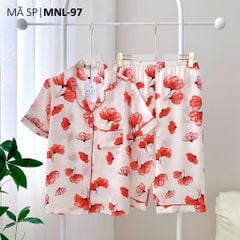 Pijama lụa mango mềm mại, không nhăn Satino TNQL - Della Red