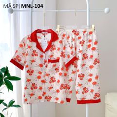 Pijama lụa mango mềm mại, không nhăn Satino TNQL - Taja Red