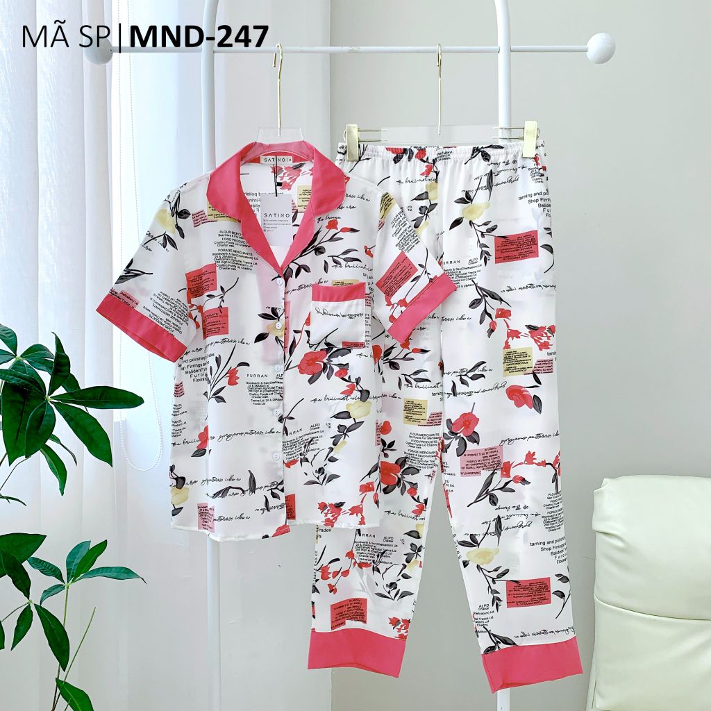 Pijama lụa mango mềm mại, không nhăn Satino TNQD - Wendie Hot Pink