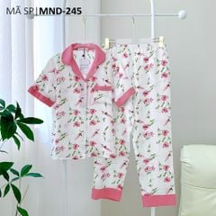 Pijama lụa mango mềm mại, không nhăn Satino TNQD - Niva Pink