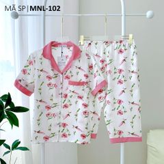 Pijama lụa mango mềm mại, không nhăn Satino TNQL - Niva Pink
