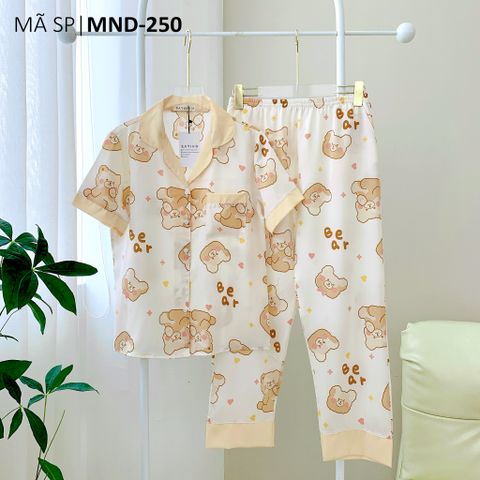 Pijama lụa mango mềm mại, không nhăn Satino TNQD - Honey Cream