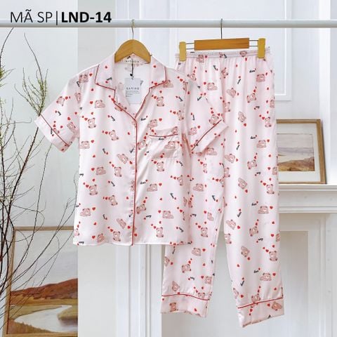 Pijama Lụa latin mềm mại, sang trọng Satino TNQD - Bae Light Pink