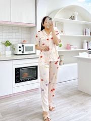 Pijama Lụa latin mềm mại, sang trọng Satino TNQD - Hansel Beige
