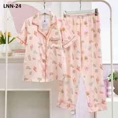 Pijama Lụa latin mềm mại, sang trọng Satino TNQD - Palm Orange