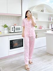 Pijama Lụa latin mềm mại, sang trọng Satino TNQD - Tulip Pink
