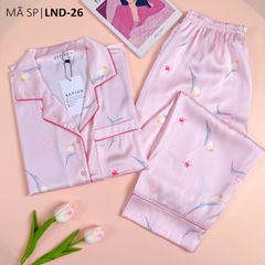 Pijama Lụa latin mềm mại, sang trọng Satino TNQD - Tulip Pink