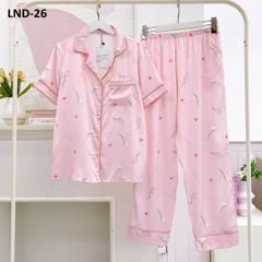 Pijama Lụa latin mềm mại, sang trọng Satino TNQD - Tulip Pink