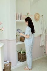 Pijama Lụa latin mềm mại, sang trọng Satino TNQD - Star Grey