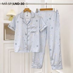 Pijama Lụa latin mềm mại, sang trọng Satino TNQD - Star Grey